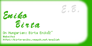 eniko birta business card